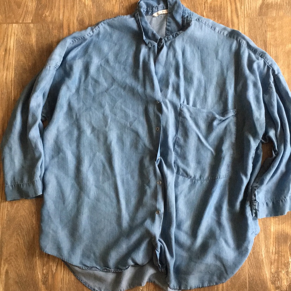 Zara Chambray Oversized shirt